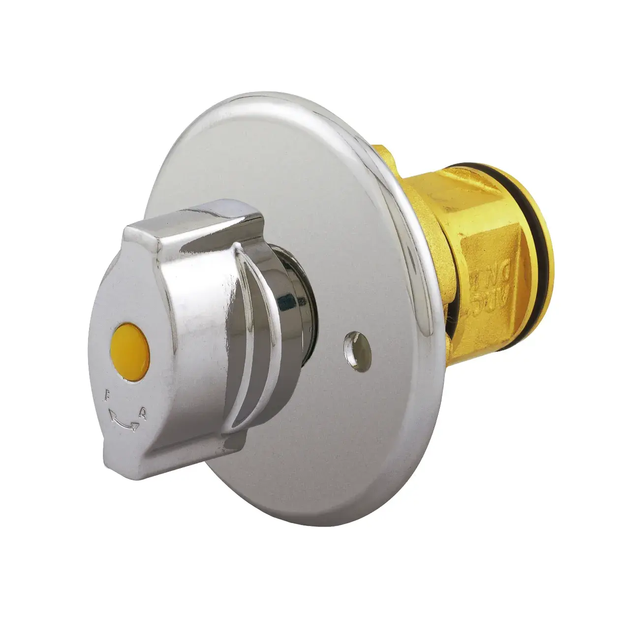Haakse gaskraan Pater voor kooktoestel, verchroomd 15, 18 of 22 mm x 12, 15 of 22 mm BL875