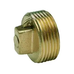 Messing afsluitplug met verzegelgat 7/8" bu (25 stuks) 04350