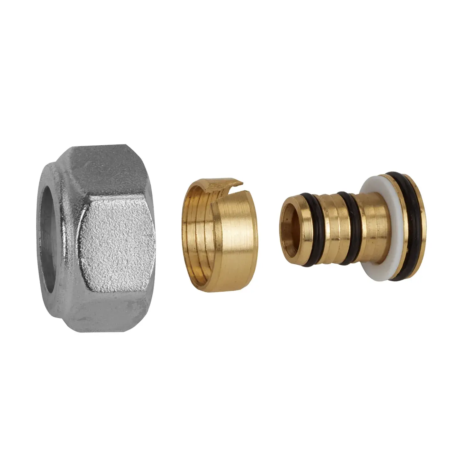 Verchroomde knelkoppeling Teide voor meerlagenbuis M24 x 1,5 x 16x2 mm (20 stuks) C4392