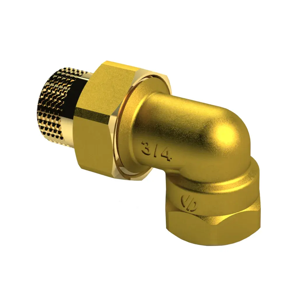 Haakse radiatorkoppeling Teide, 3-delig 3/4" bi x 3/4" bu 509015