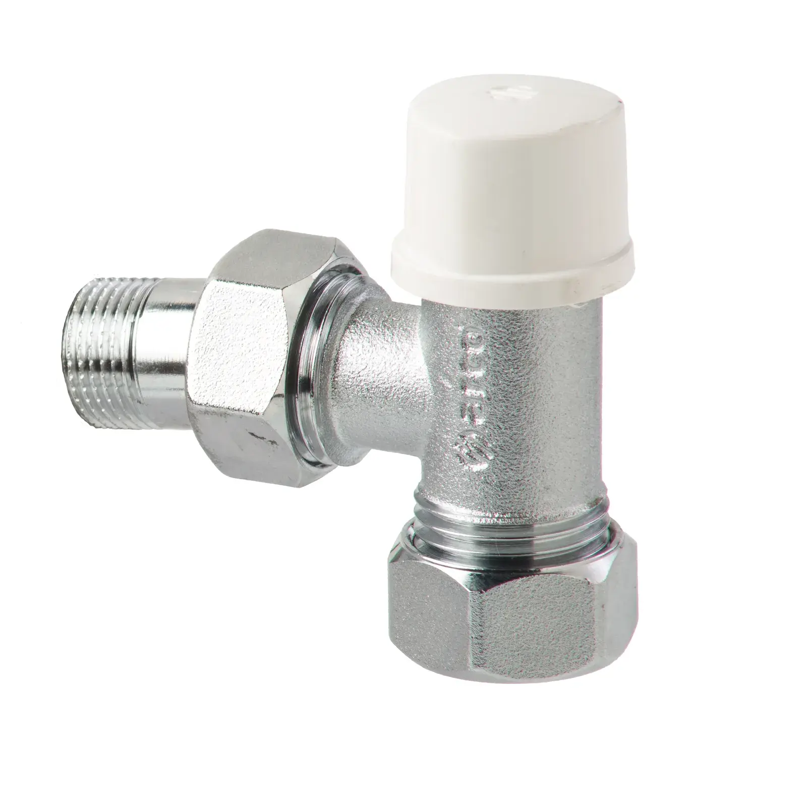 Haaks voetventiel Teide Plus voor koperen buis 12 mm x 3/8" bu 507215