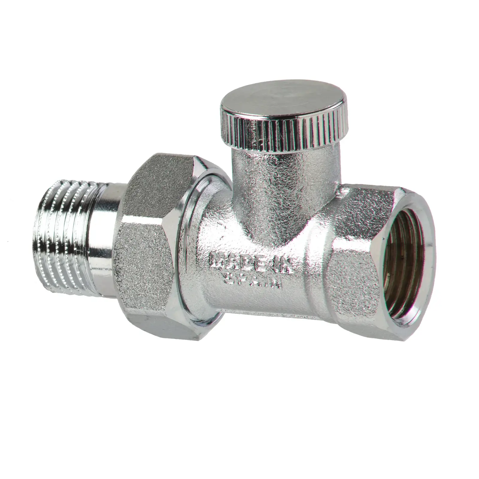 Recht voetventiel Teide Plus met metalen kap 1/2" bi x 1/2" bu 507365