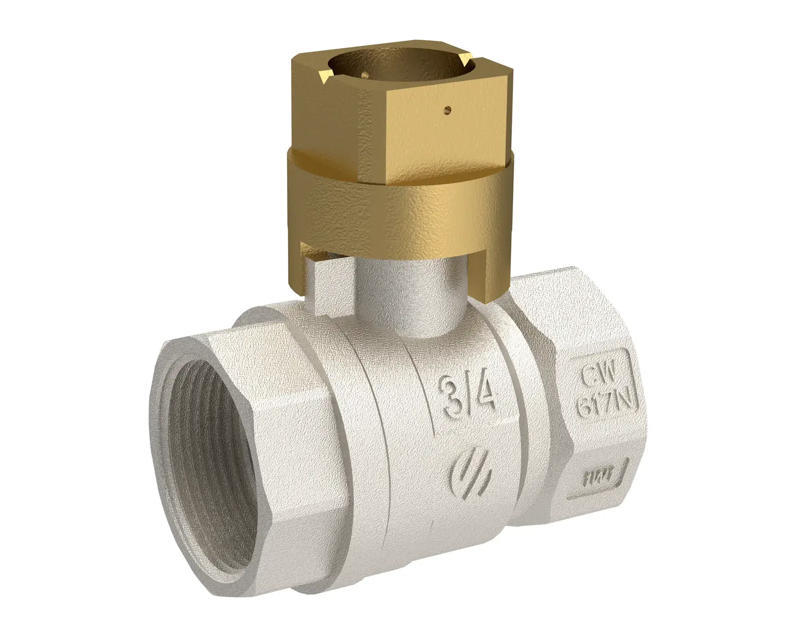 Ball valve with square 20x20 mm handle Nile 1/2" F x 1/2" F 765103