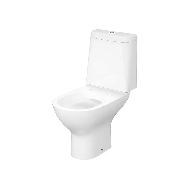 Set 881: Colour Pro Oval Cersanit Vortex WC Compact with Round Tank and City Pro Oval Slim Duroplast Toilet Seat K103-054