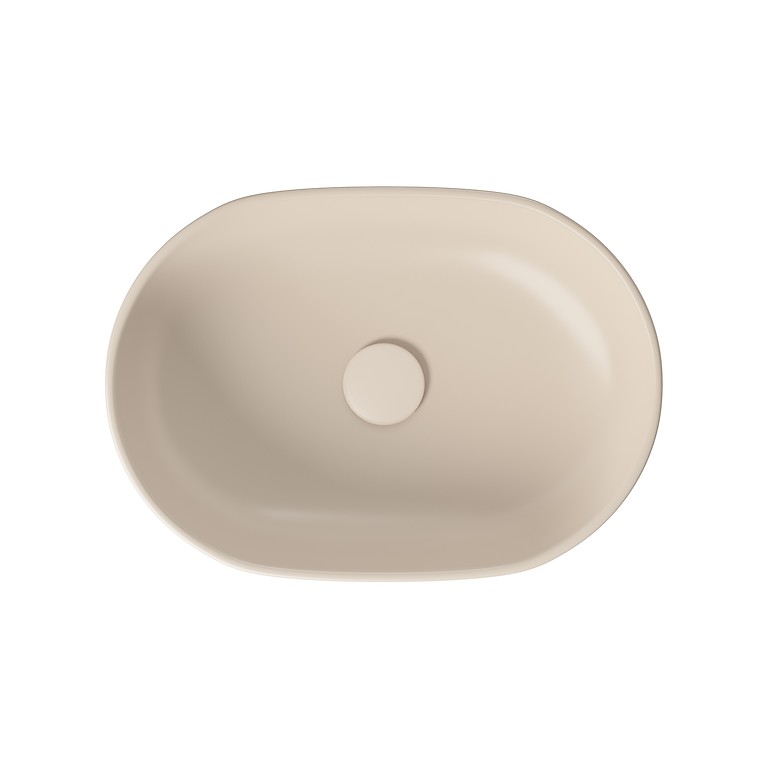 Moduo 50 Oval Countertop Washbasin Beige Matt K116-132
