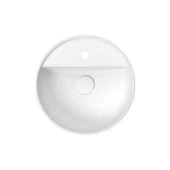 MODUO 40x40 COUNTERTOP WASHBASIN ROUND WITH SHELF AND FAUCET HOLE K116-153