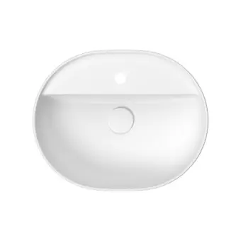 MODUO 50x40 countertop washbasin oval with shelf and faucet hole K116-154