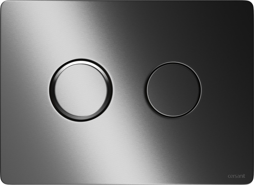 Accento Circle Pneumatic Flush Button Brushed Gun Metal K3040-002