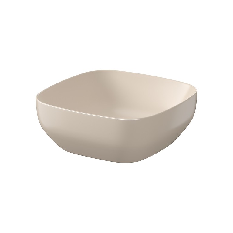 LARGA BY CERSANIT 38×38 COUNTERTOP WASHBASIN SQUARE BEIGE MATT K677-057