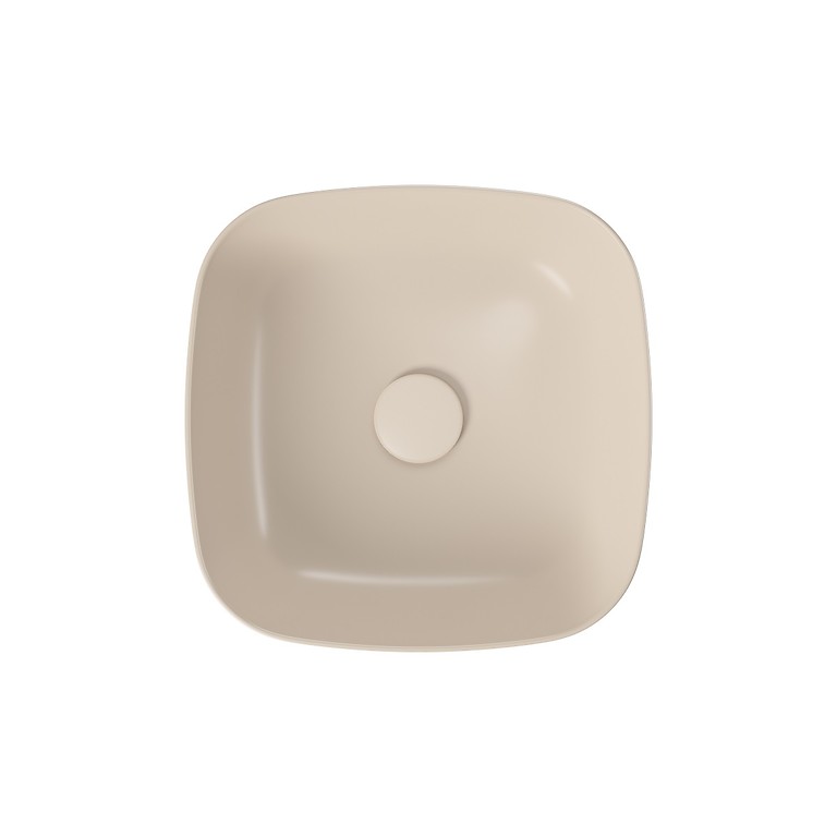 LARGA BY CERSANIT 38×38 COUNTERTOP WASHBASIN SQUARE BEIGE MATT K677-057