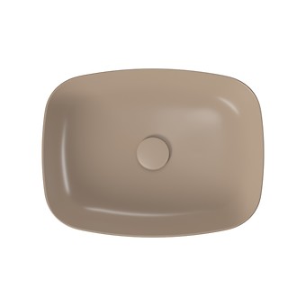 LARGA by Cersanit 50×38 countertop washbasin rectangular brown matt K677-063