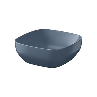 LARGA by Cersanit 38×38 countertop washbasin square blue matt K677-064