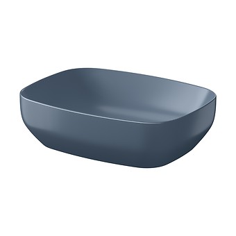 LARGA by Cersanit 50×38 countertop washbasin rectangular blue matt K677-067