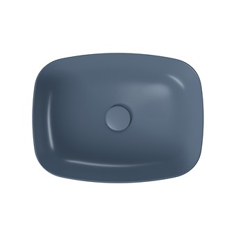 LARGA by Cersanit 50×38 countertop washbasin rectangular blue matt K677-067