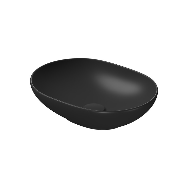 Cersanit Essentials Savio 50 Counter-Top Washbasin Oval, Anthracite K711-021