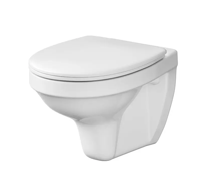 Cersanit Essentials Set Delfi Wall Hung Bowl with Delfi Duroplast, Soft-Close Toilet Seat K97-199