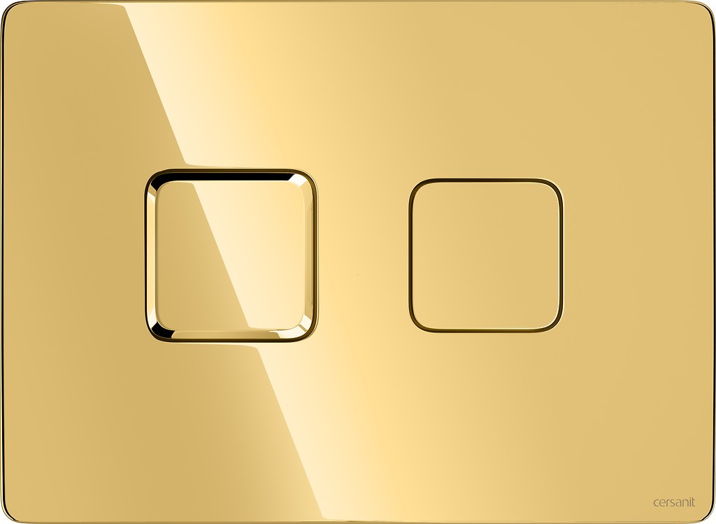 Accento Square Pneumatic Flush Button Gold K97-463