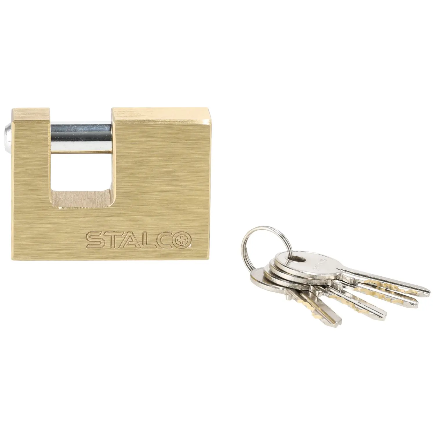 Brass rectangular padlock 50mm 50 mm STALCO S024120250