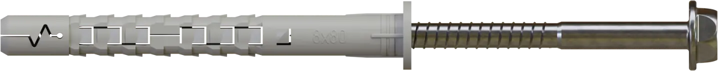 Frame expansion plug for various substrates TXK sleeve: ø10x250mm, screw: ø6.9x255mm (5901466133552)