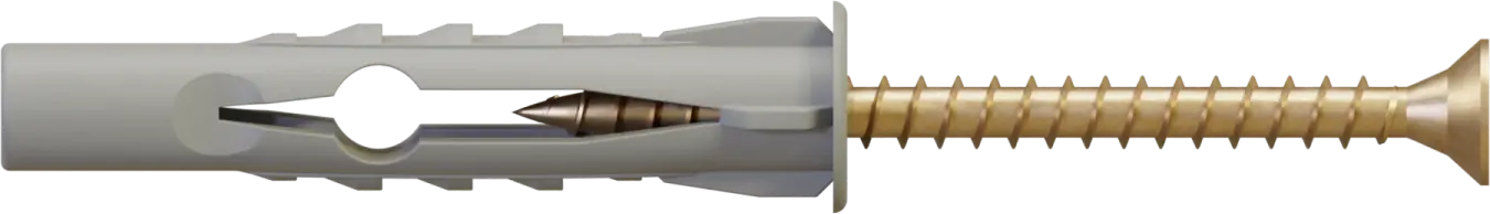 Universal expansion plug with KU screw drilling diameter: ø8mm, screw: ø4.5x60mm (5906365346164)