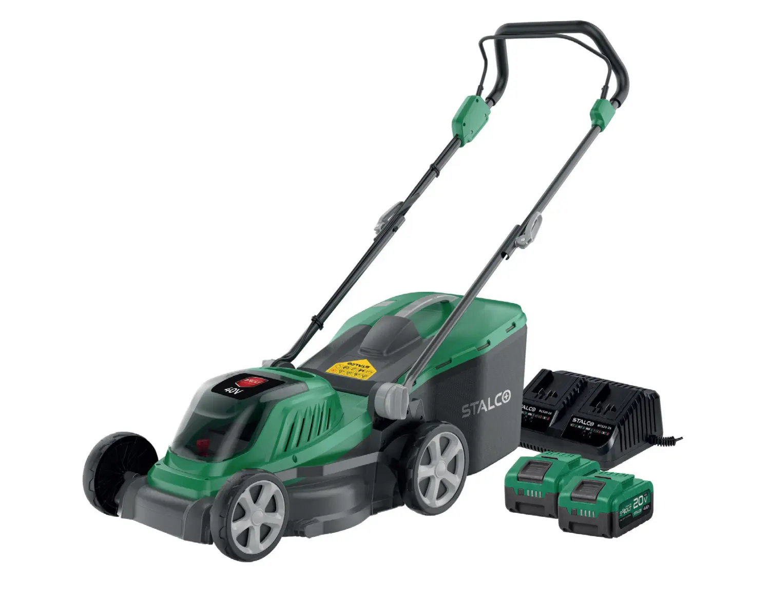 Cordless Lawn Mower Set LMS40-38BL 2x 4Ah 40V S97713 STALCO