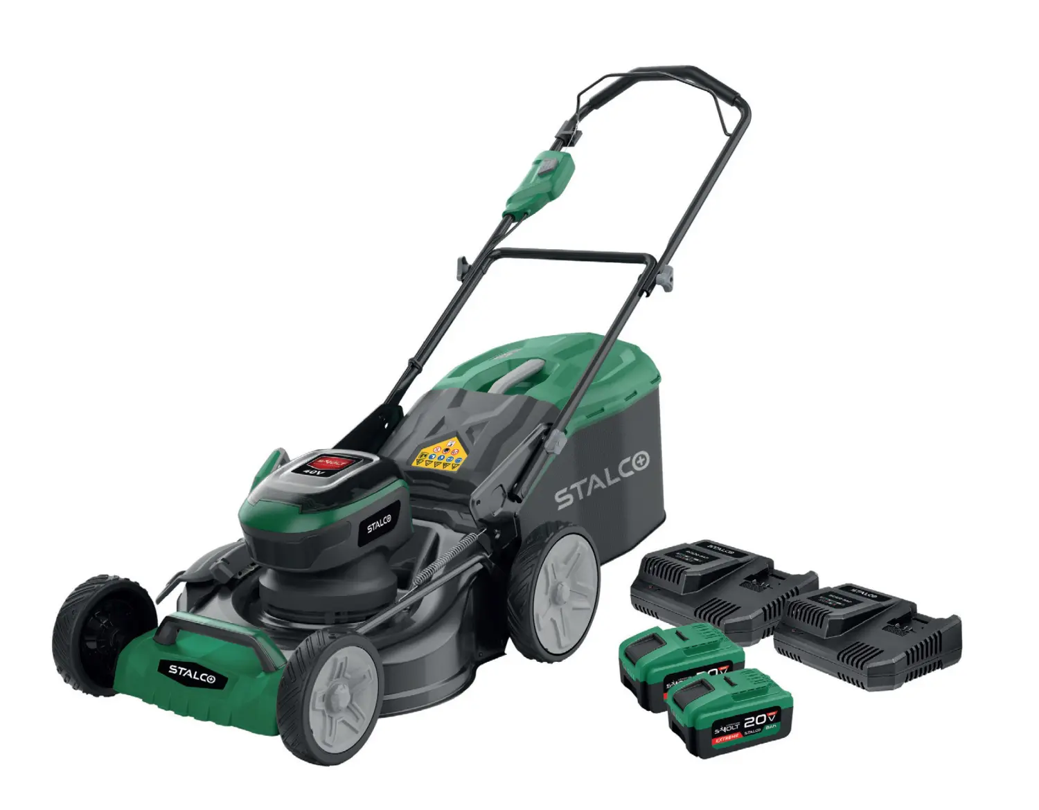Cordless Lawn Mower Set LMS40-46BL 2x 8Ah 40V S97717 STALCO
