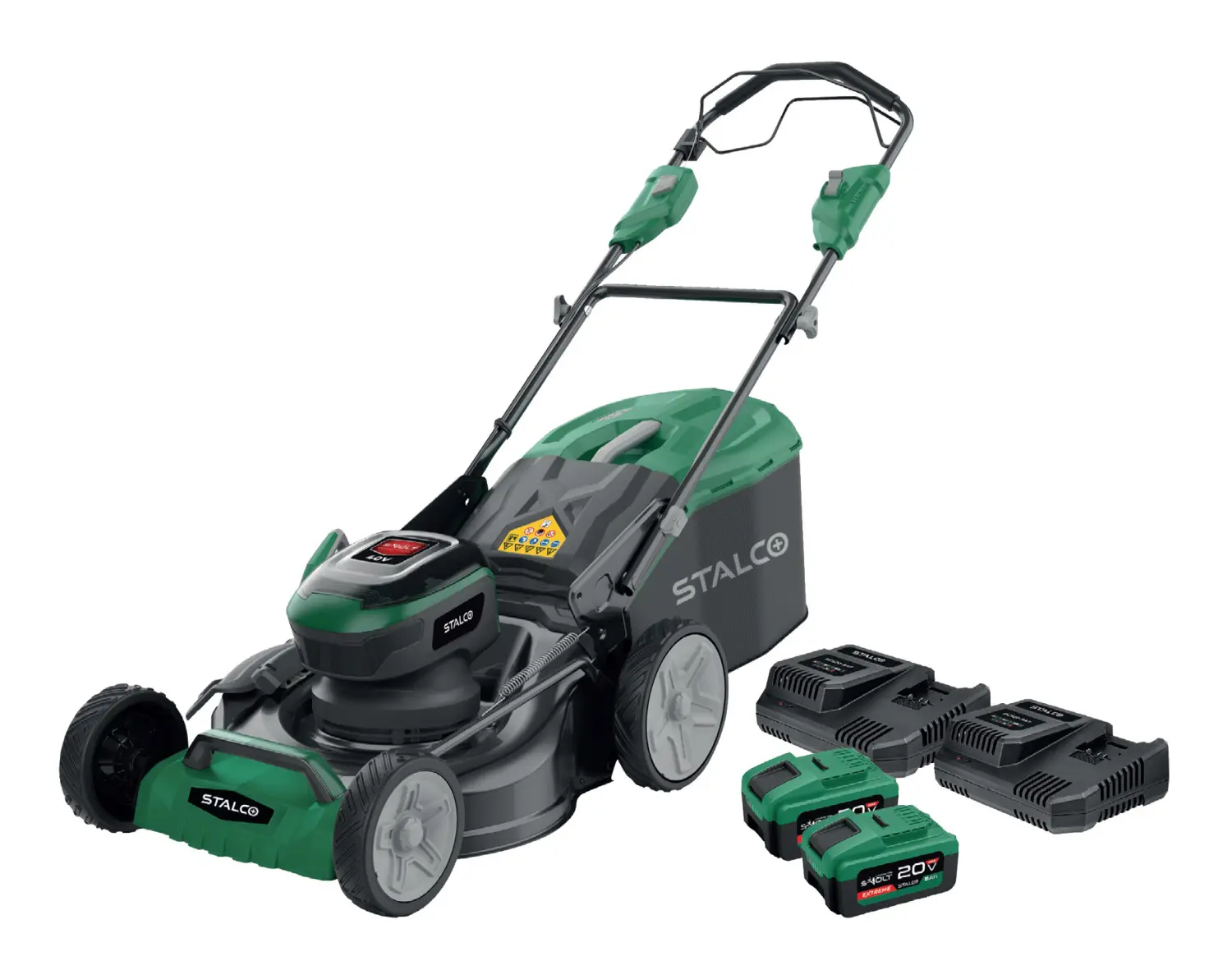 Cordless Self-Propelled Lawn Mower Set LMS40-51BLSP 2x 8Ah 40V S97719 STALCO