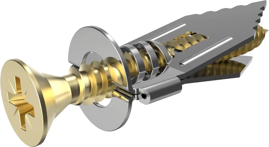 Metal Drive Anchor for Drywall with Screw 4x40 mm (100/1800) STALCO KWM304040