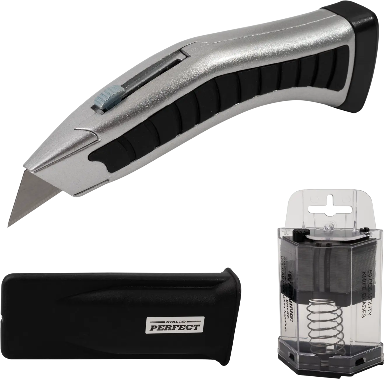 Knife with a trapezoidal blade + holster + blades (5901466107898)