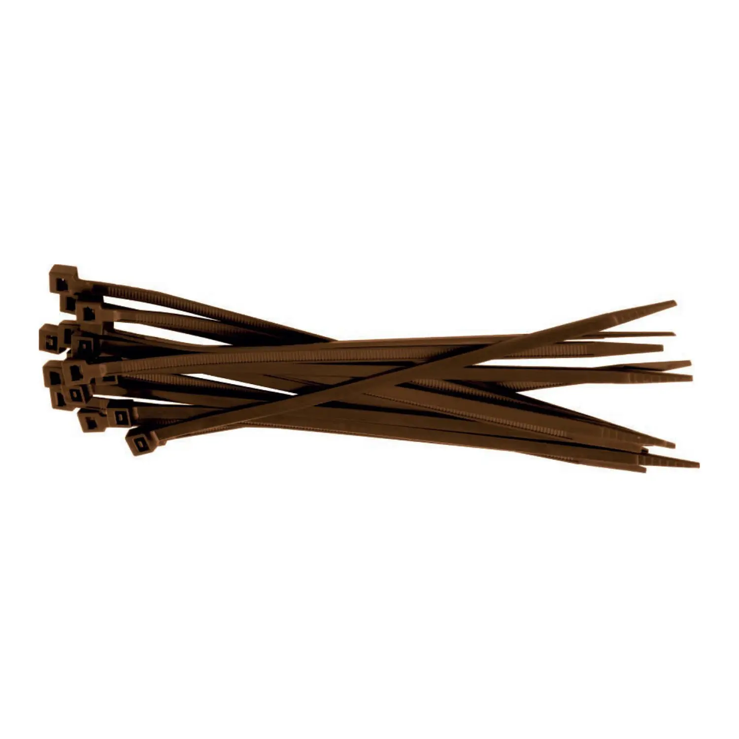 Brown OPP nylon ties 36 x 200 mm, brown (5905947916429)