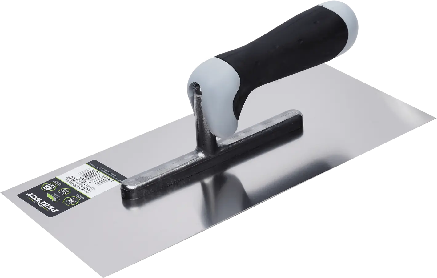 Stainless steel trowel 280 x 130 mm, 6 x 6 teeth (5907527910193)