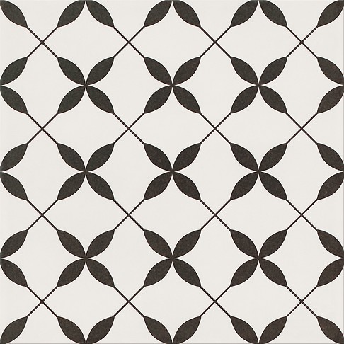 PATCHWORK CLOVER BLACK PATTERN 30X30