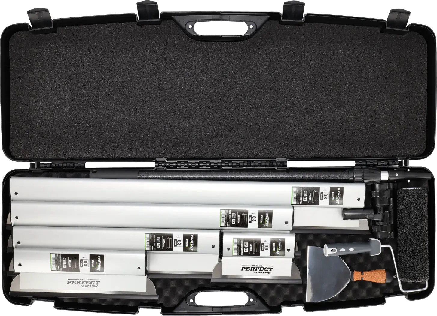 Plastering spatula set with accessories 10 elements STALCO PERFECT S-73560