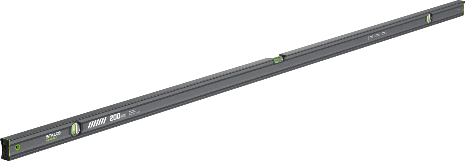 Spirit level VSERIES 2 plumb vials 200cm anthracite STALCO PERFECT S010265537