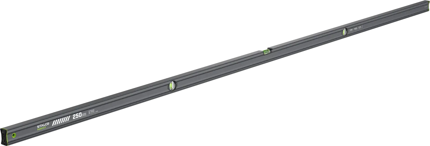 Spirit level VSERIES 2 plumb vials 250 cm (on request) anthracite STALCO PERFECT S010265538