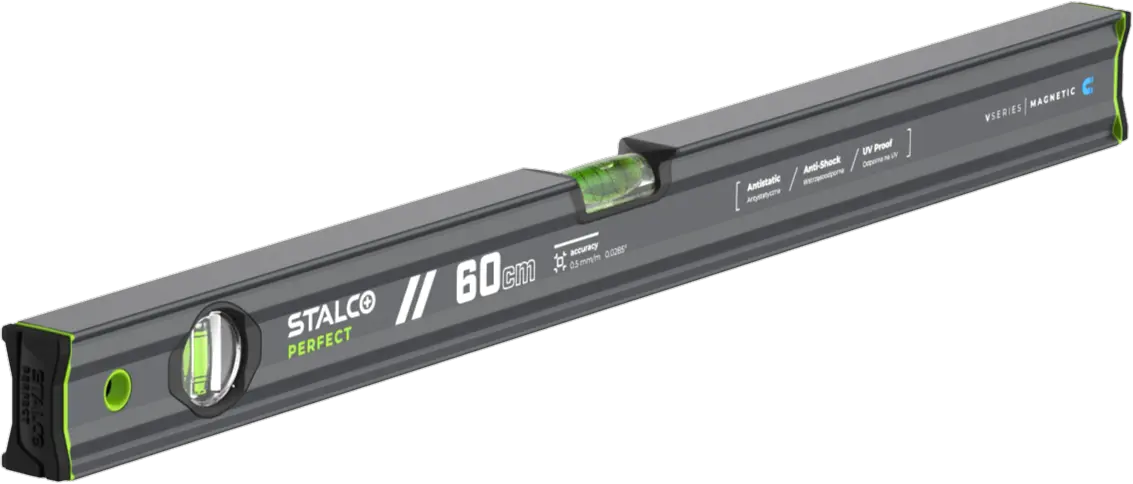 VSERIES magnetic spirit level 60cm anthracite STALCO PERFECT S010265532