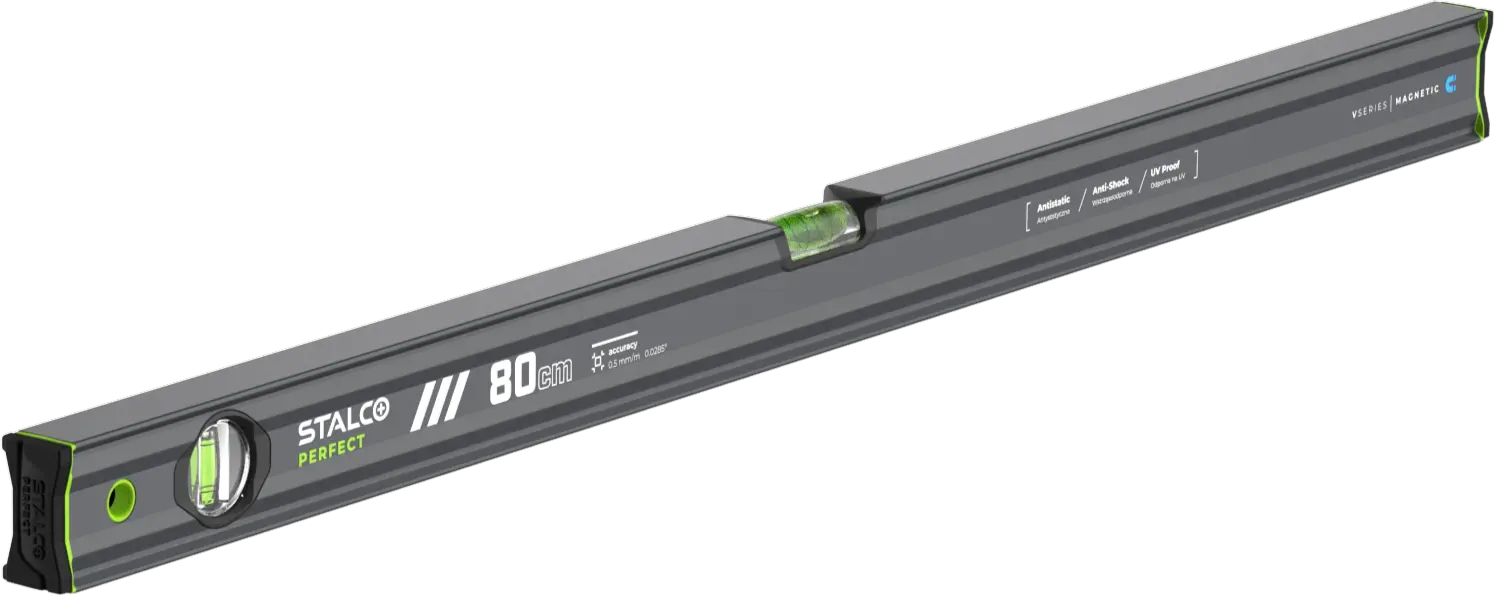 VSERIES magnetic spirit level 80cm anthracite STALCO PERFECT S010265533