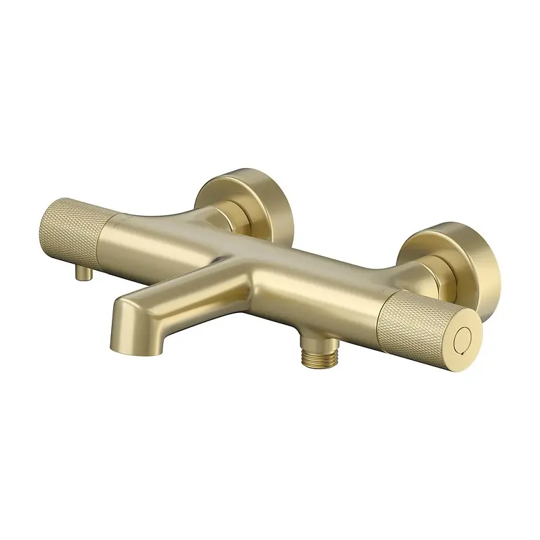 Zen by Cersanit Bath/Shower Faucet Wall-Mount Thermostatic Gold Matt S1001-159