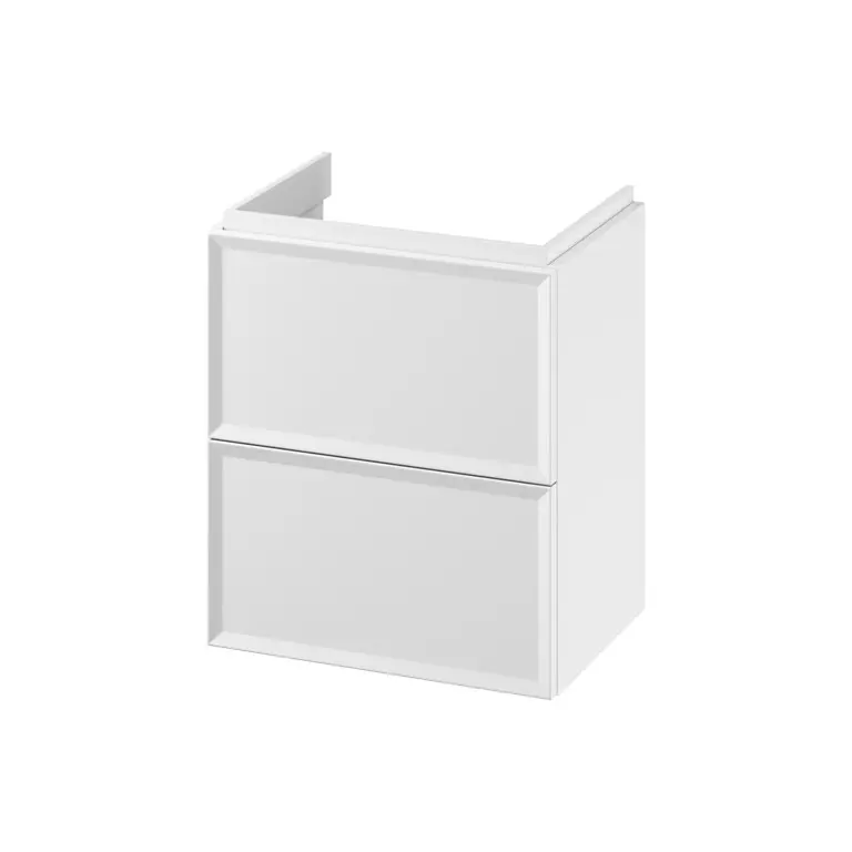 MILLE by CERSANIT SLIM 50 Washbasin Cabinet – White Matt (Push-to-Open) S1021-005
