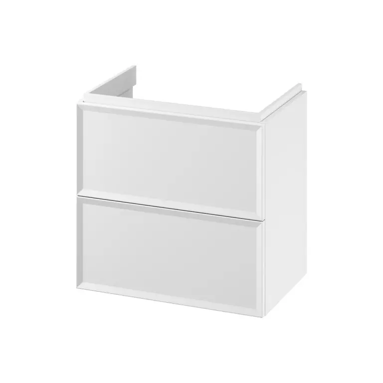 MILLE by CERSANIT SLIM 60 Washbasin Cabinet – White Matt (Push-to-Open) S1021-008