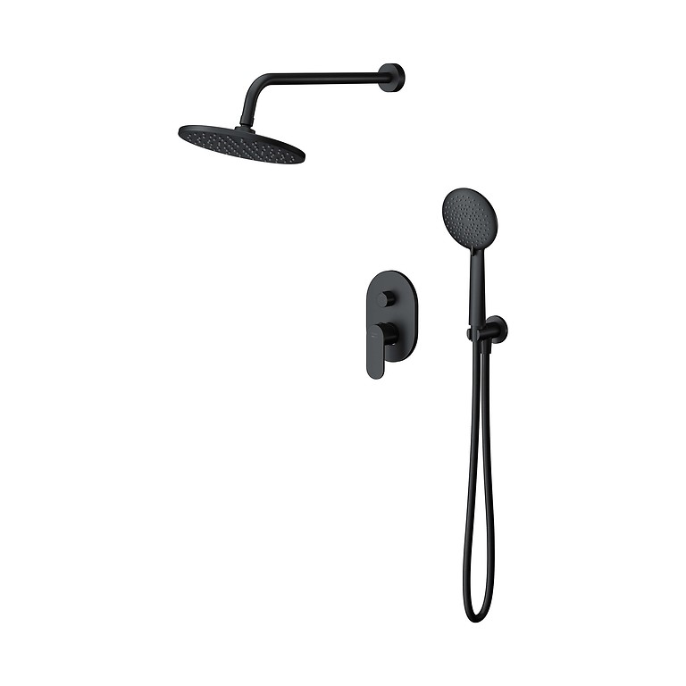 Luna by Cersanit Set C943: Concealed with Bathshower Faucet Black S1057-017