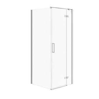 HOEKDOUCHECABINE JOTA 80×80×195 RECHTS TRANSPARANT GLAS CHROOM S160-006