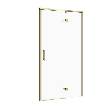 Douchedeur LARGA 100 × 195 Rechts Goud Mat Transparant Glas S164-063