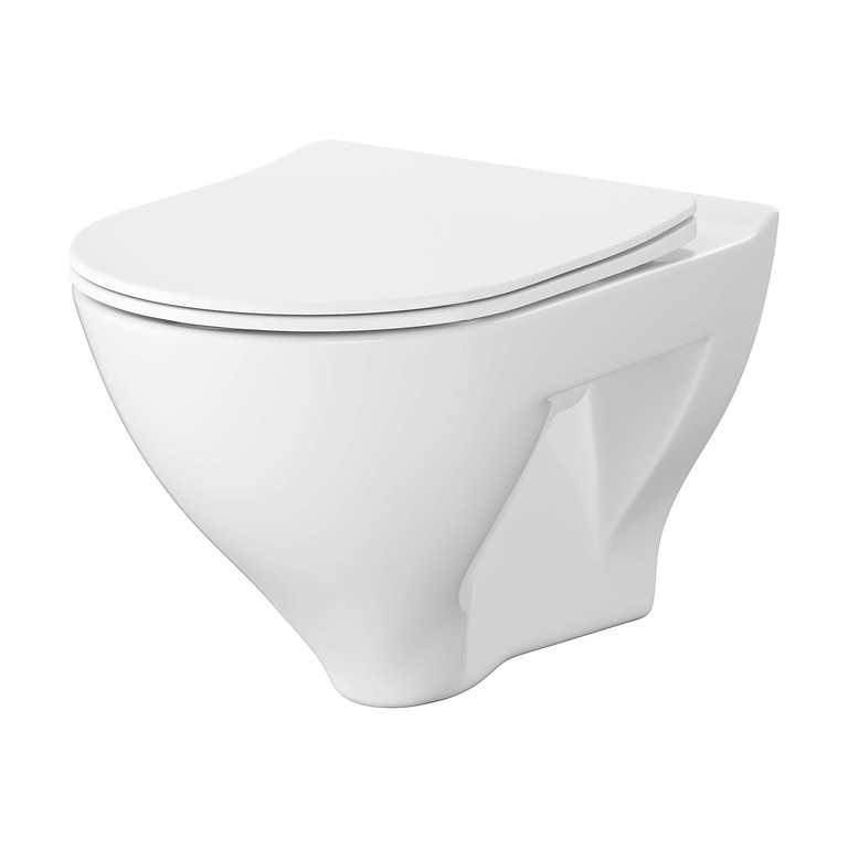 Set C938: Mille Pro Wall Hung Bowl Cersanit Vortex with Luna Toilet Seat S4042-002