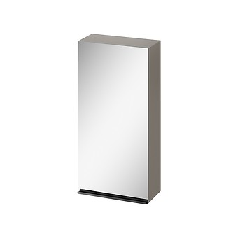 VIRGO 40 MIRROR CABINET GREY WITH BLACK HANDLE S522-012