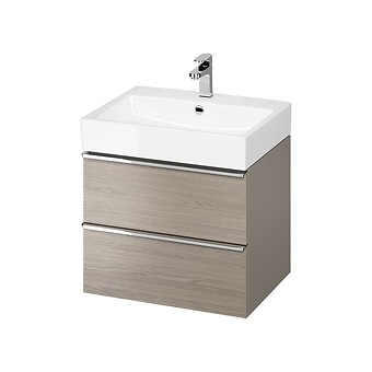VIRGO 60 WASHBASIN CABINET GREY WITH CHROME HANDLES S522-020