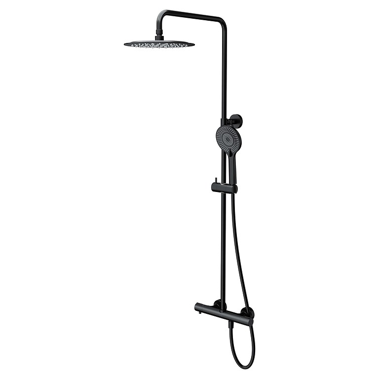 Virgo Shower Column with Thermostatic Faucet Black S522-098