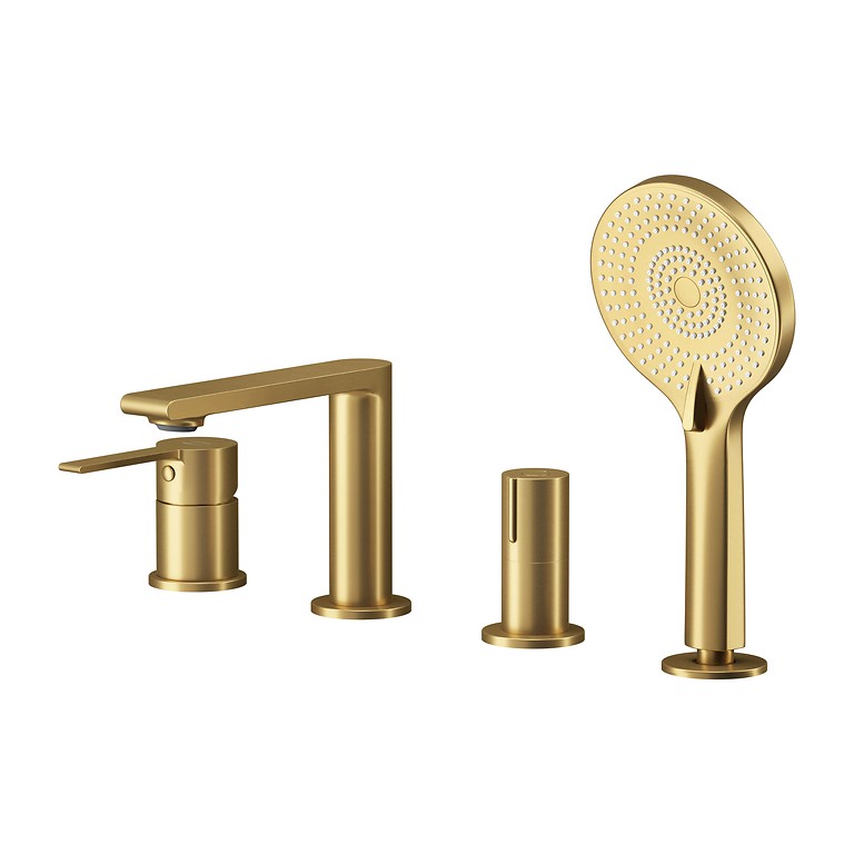 Virgo Bathshower Multi-Hole Deck-Mounted Faucet Gold Brushed S522-109