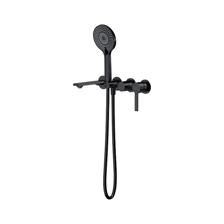 Virgo Set C765: Bath Faucet Concealed with Handshower and Spout Black S522-120