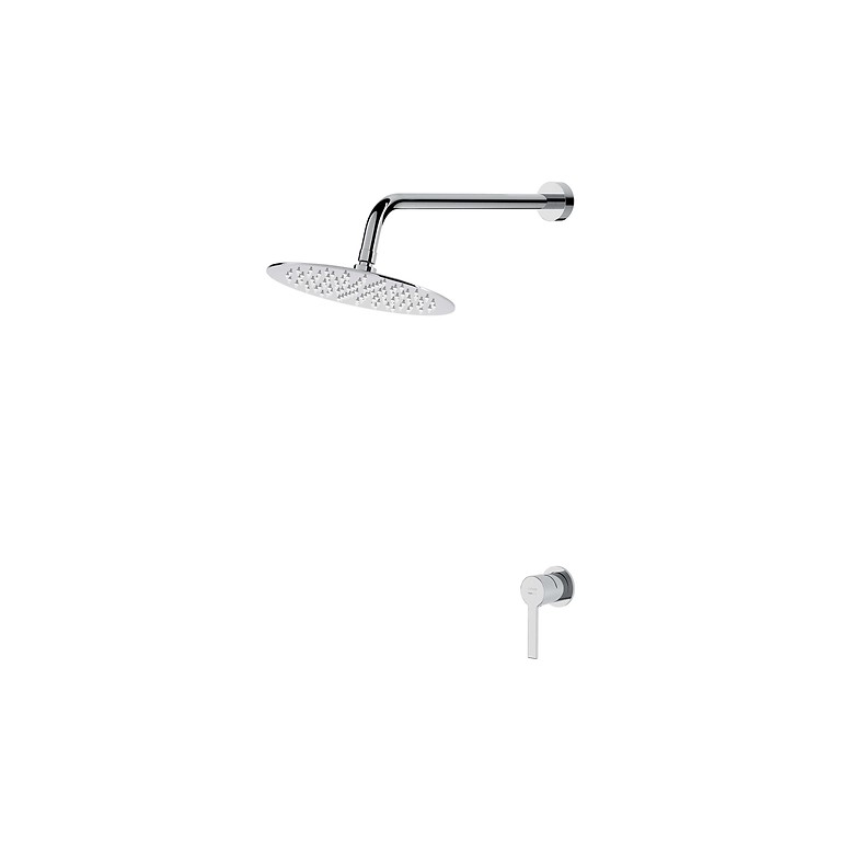 Virgo Set C773: Shower Faucet Concealed and Rainshower Chrome S522-122